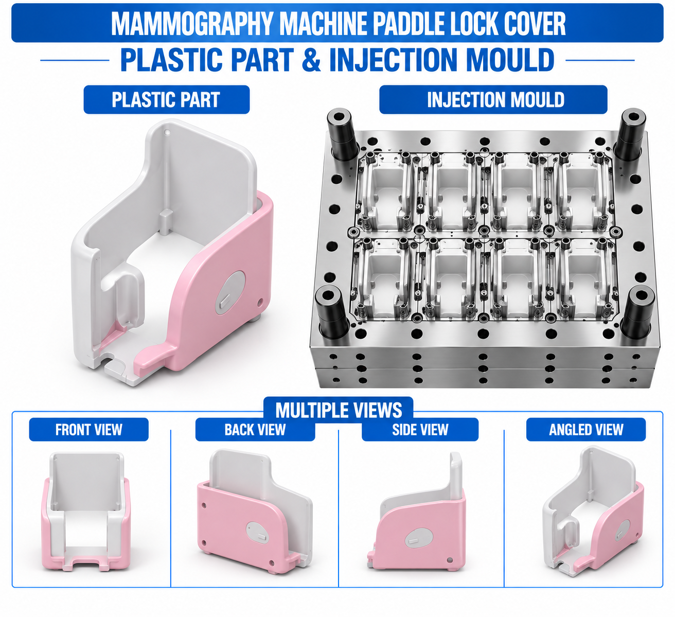 Mammography Machine Plastic Paddle Lock Cover Mould and Moulding Service